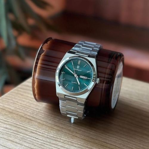 RELOJ INOXIDABLE DE LUJO ESMERALDA