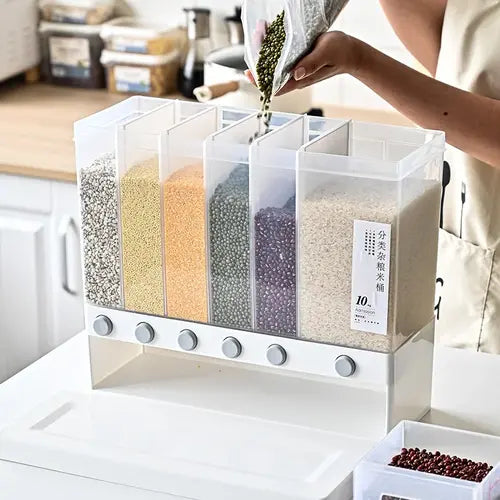 DISPENSADOR DE GRANOS Y CEREALES 6 EN 1