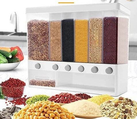 DISPENSADOR DE GRANOS Y CEREALES 6 EN 1