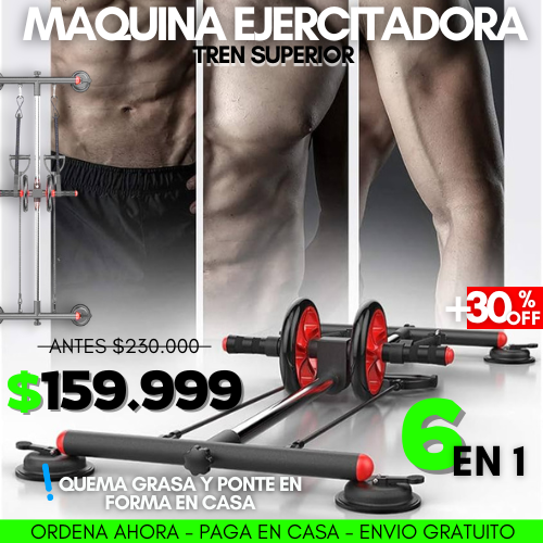 MAQUINA RUEDA ABDOMINAL 6 EN 1